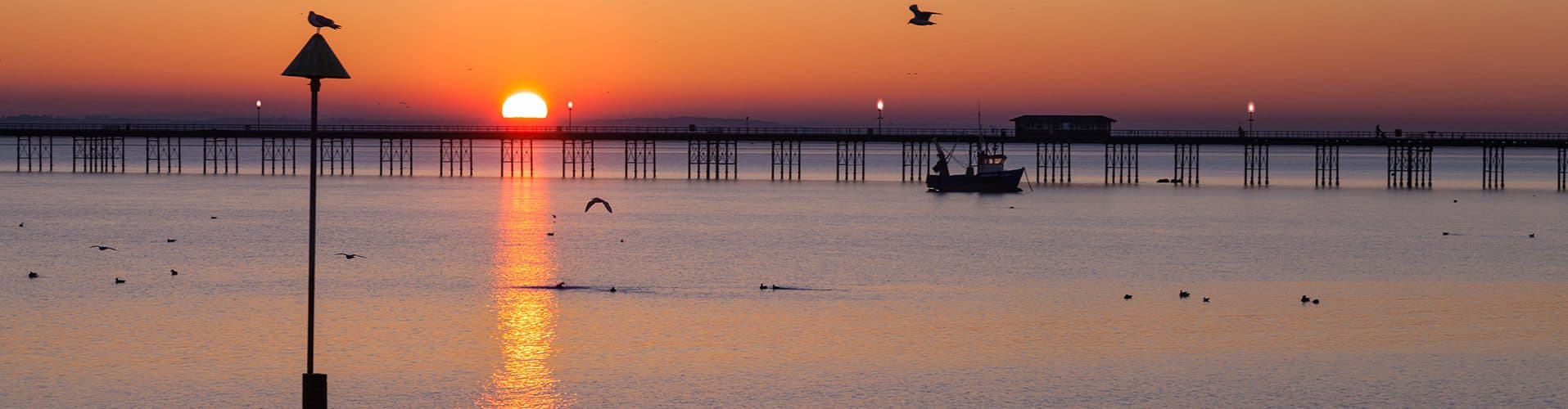 Dramatic sunset over the sea